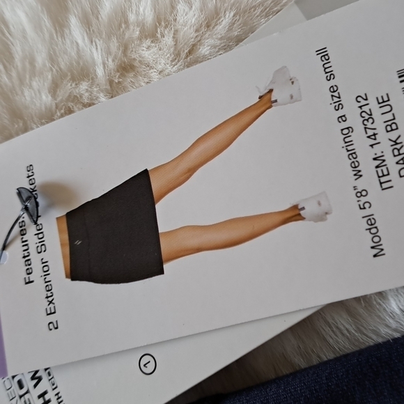 SKECHERS GO WALK Skirt Hi Waist Breathable NAVY with pockets & under sh… - Picture 5 of 11